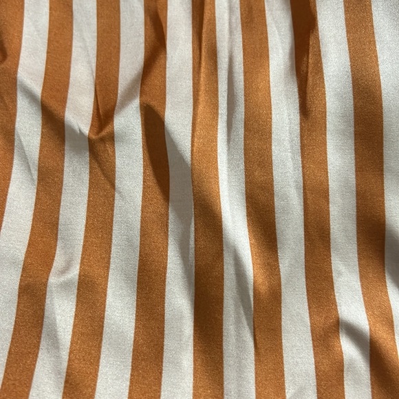 NEW L’AGENCE Lillian smock waist pant drapery satin siz XS honey/LT sand stripe - Picture 15 of 15